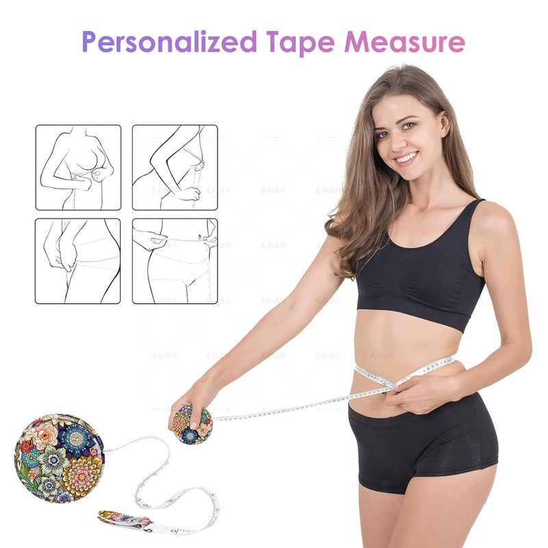 Gerkia Sewing Tape Measure，Colour Printed Small Retractable Soft Measuring Tape for Tailor Cloth Fabric Body Measurements. - Image 4